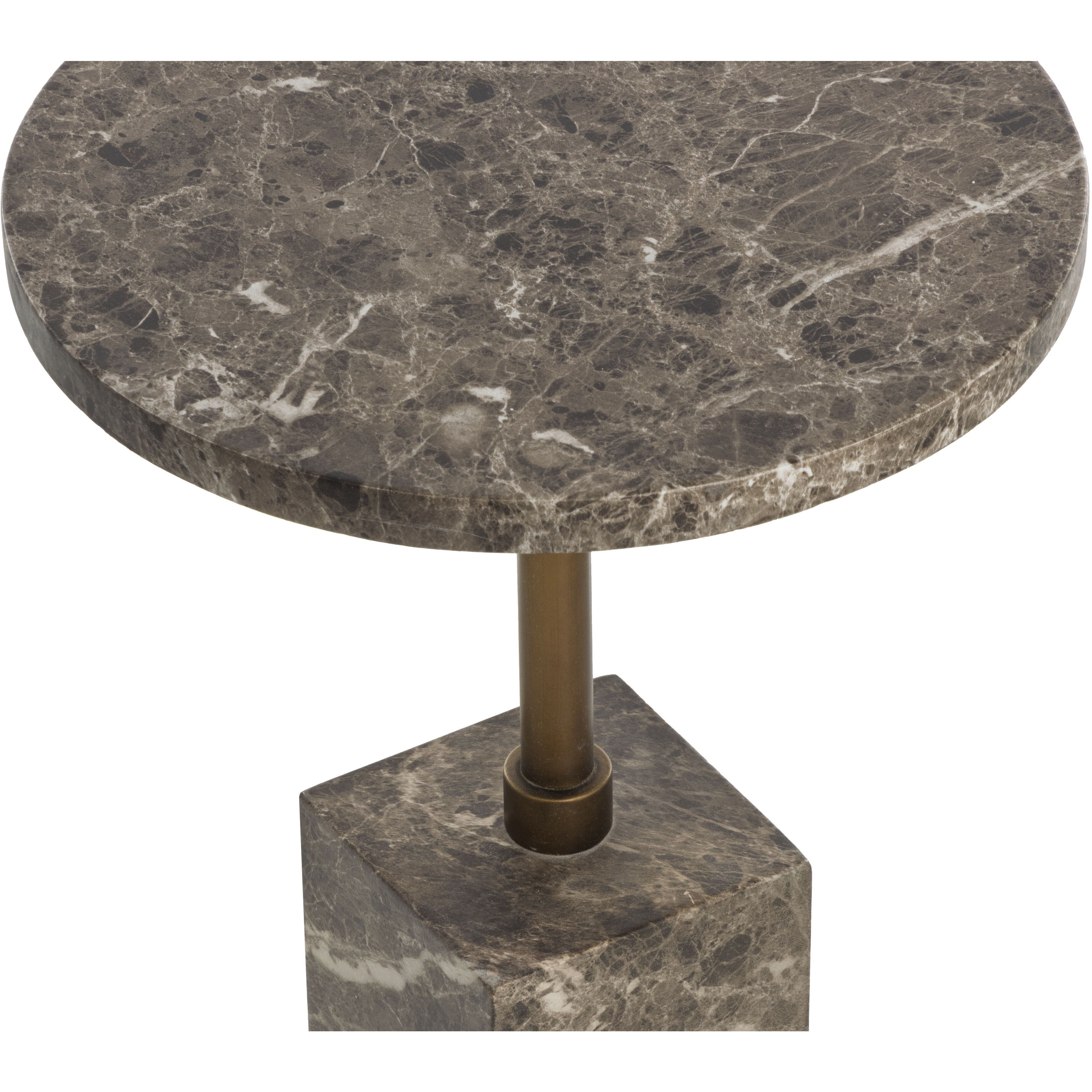 Mizani 22 X 14.25 inch Marble Look / Dark Emperador Outdoor End Table